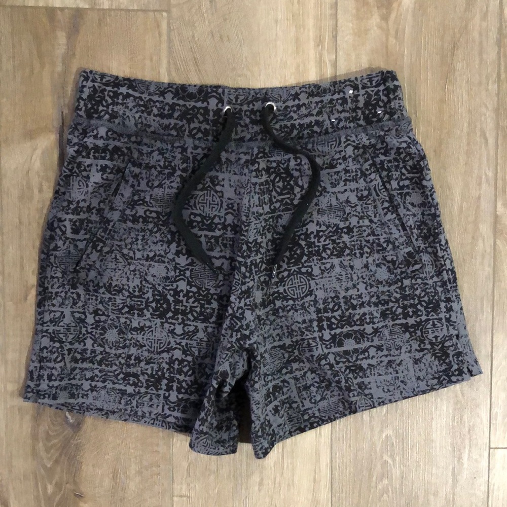 Earth Yoga Black and Gray Athletic Shorts